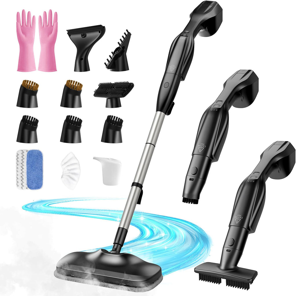 Heavy Duty Detachable Steam Mop Cleaner with 17 Accessories G8690