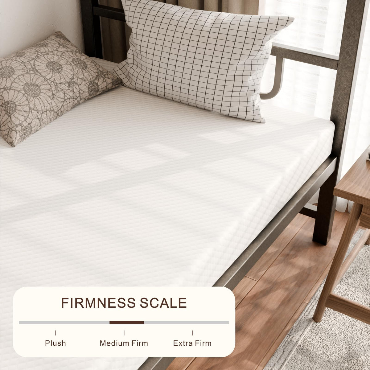 5 Inch Medium Firm Cooling Gel Memory Foam Twin Mattress T4833
