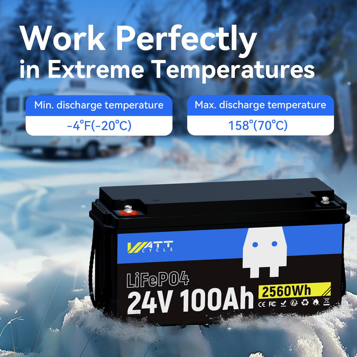 24V 100Ah LiFePO4 Battery Q53876