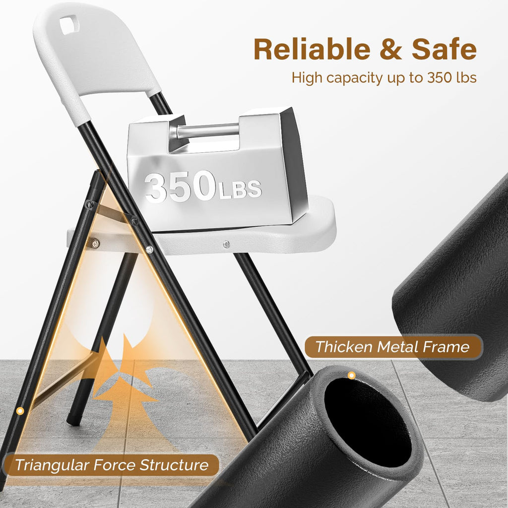 White Plastic Folding Chairs 10-Pack Y656673