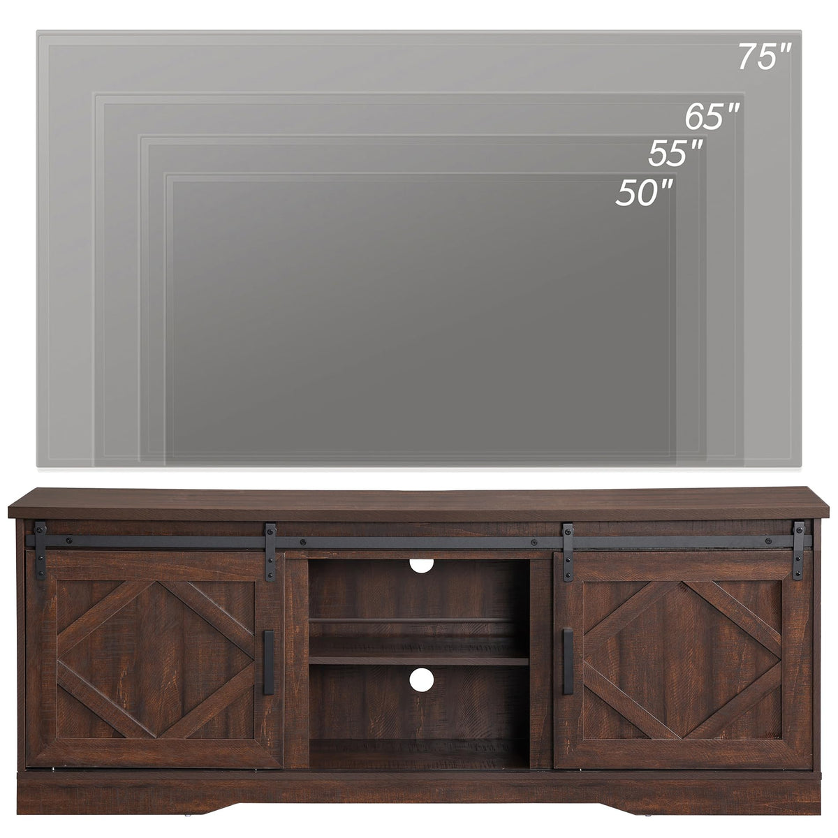 Farmhouse TV Stand for 60-75 inch TV E183