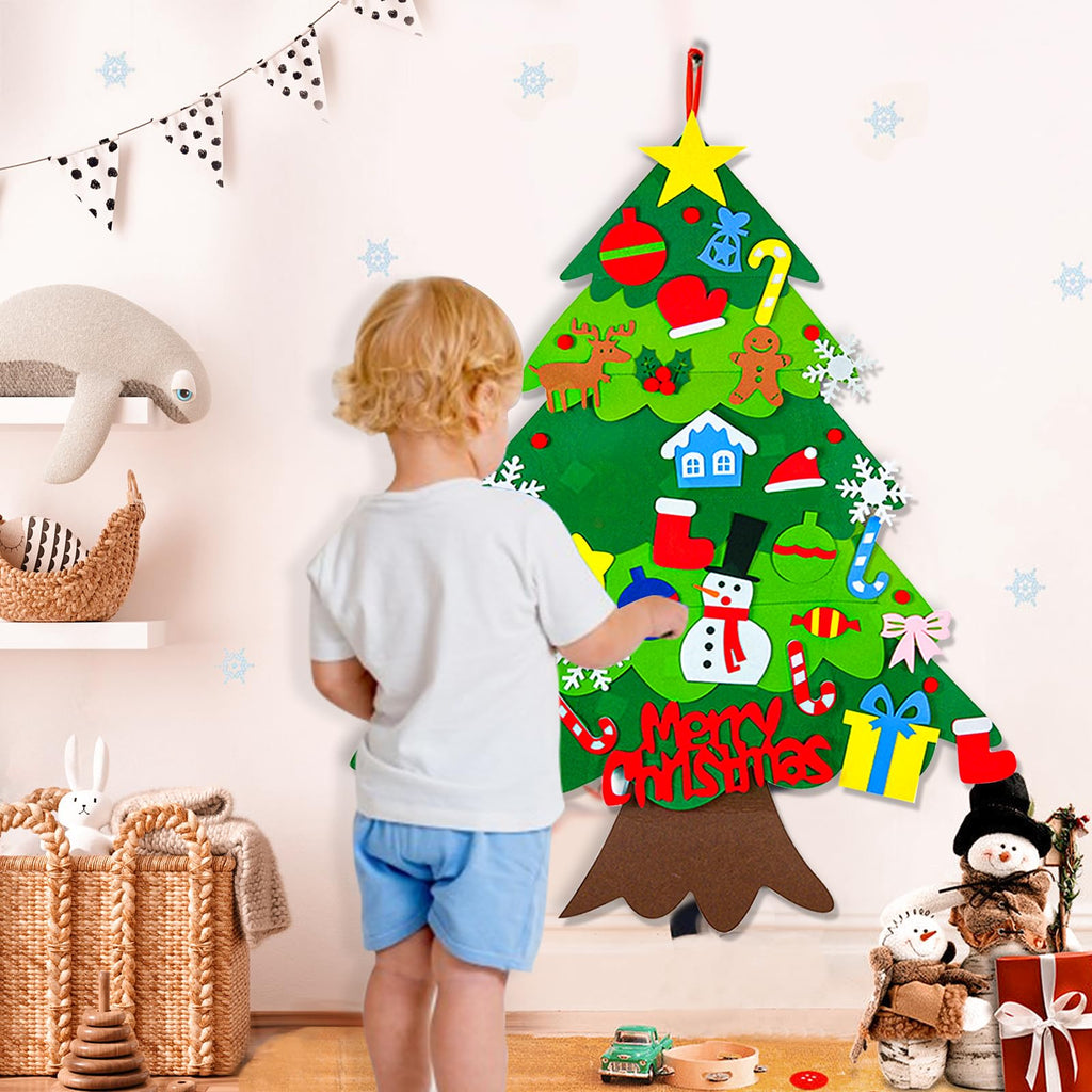3.15 FT Lighted Felt Christmas Tree D33618