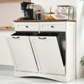 Antique White Double Tilt Out Trash Cabinet Z49502