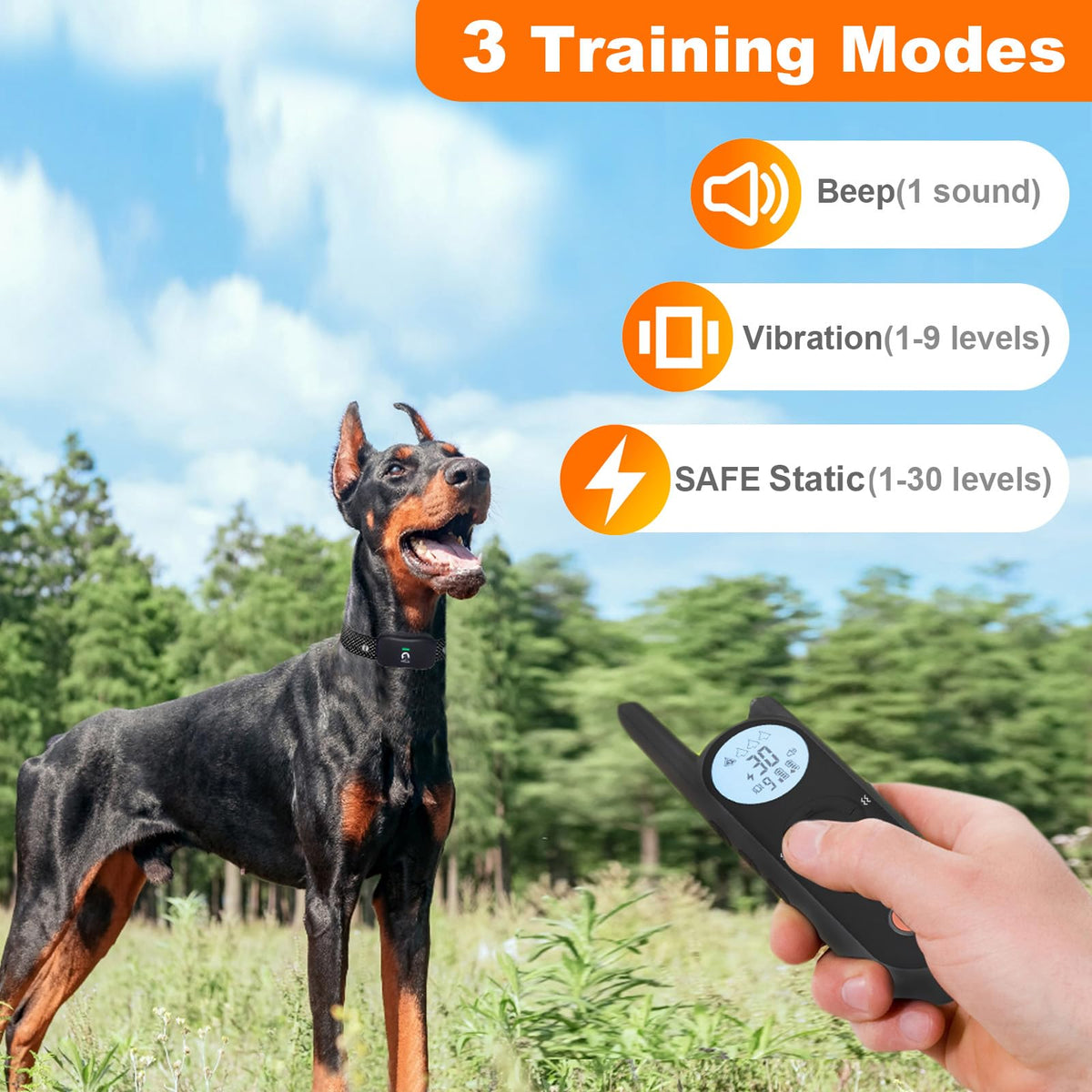 Wireless Dog Fence for 2 Dogs with Training Collar U1450