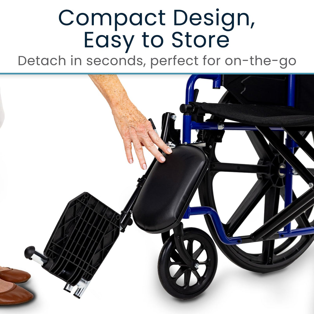 Elevating Wheelchair Footrests with Padded Calf Pads (2 Pack) G52720