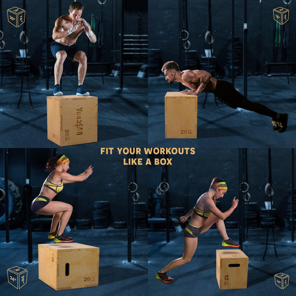 3-in-1 Wooden Plyo Box J1648
