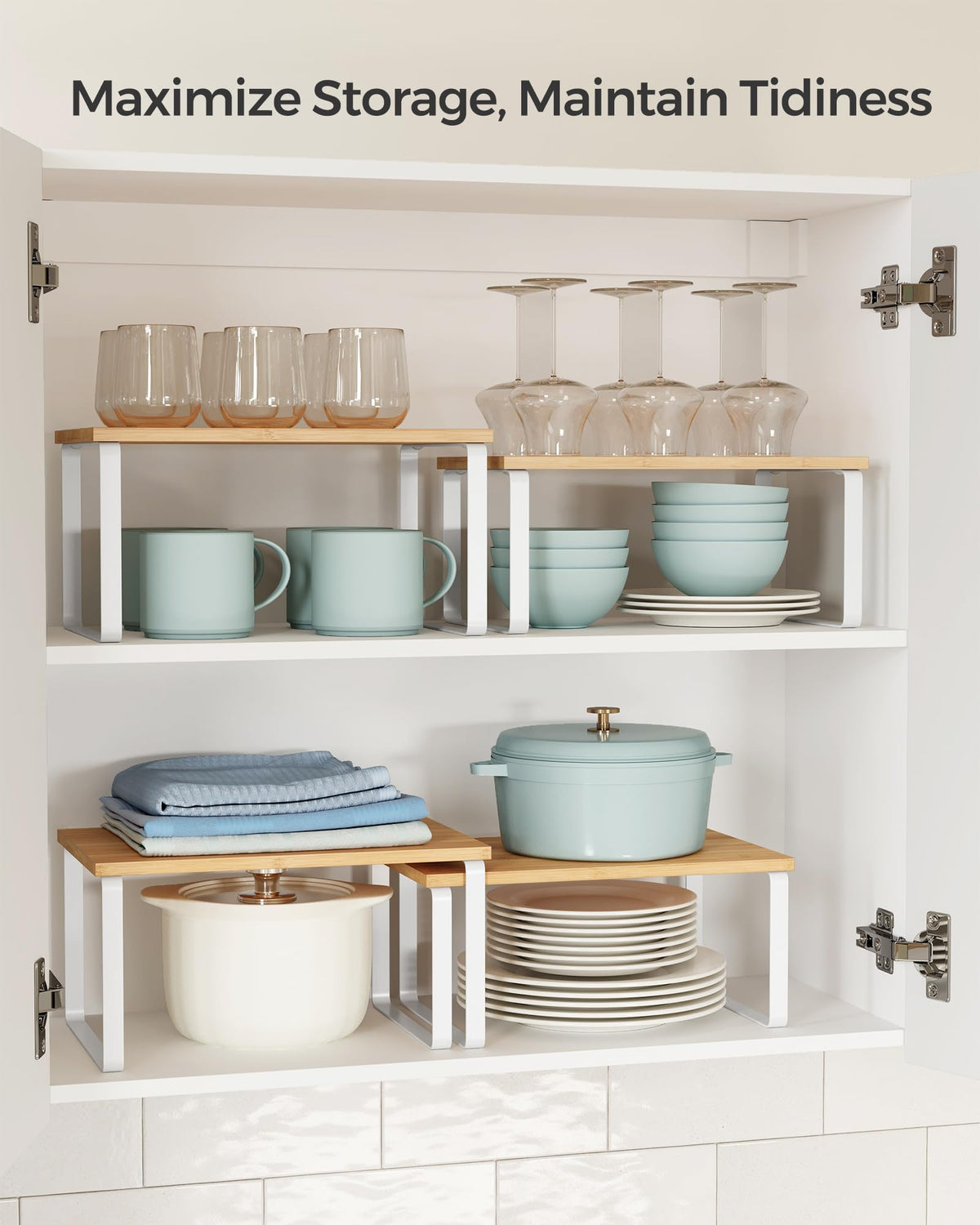Set of 4 Kitchen Storage Shelf P197093