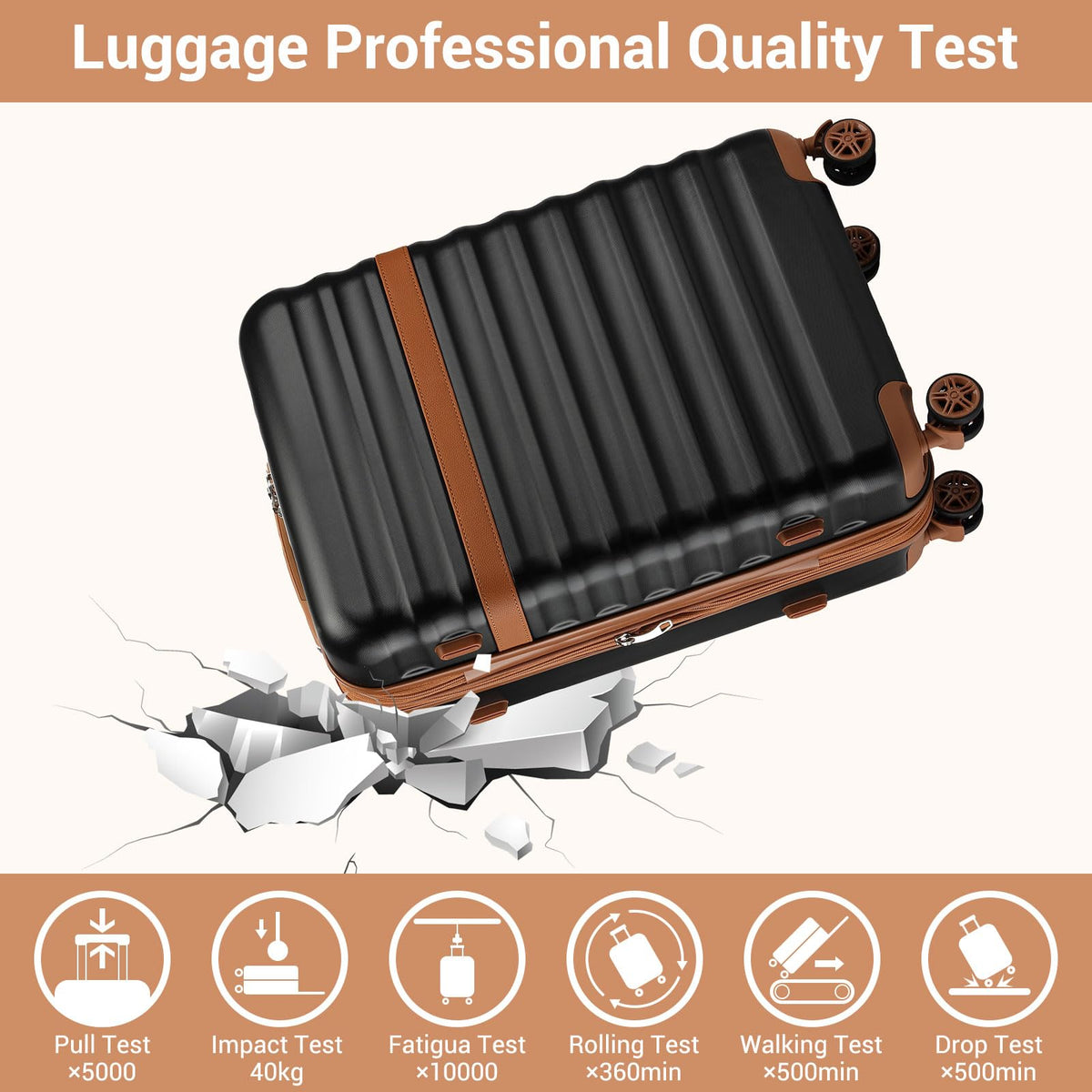 Black 20in Expandable Hardshell Carry-On P23212