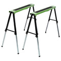 2 Pack Heavy Duty Steel Folding Sawhorse with Carry Handle V7621