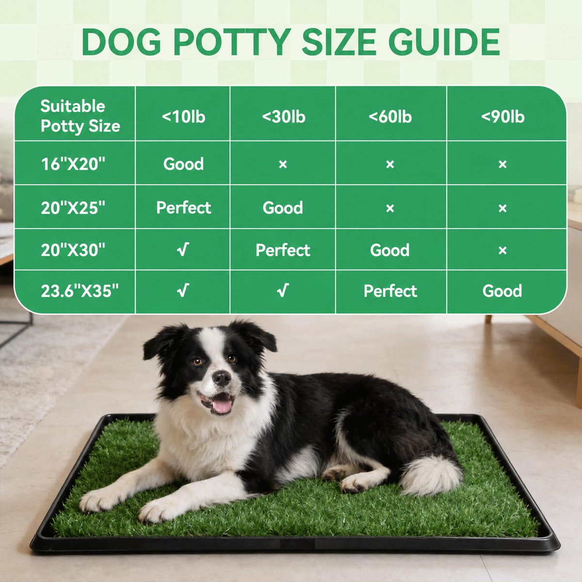 20x30 Inch Artificial Grass Dog Potty Pad with Tray X398061