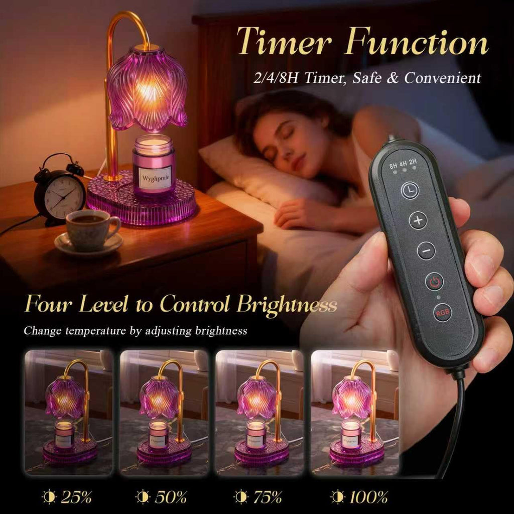 Flower Candle Warmer Lamp with Timer E137
