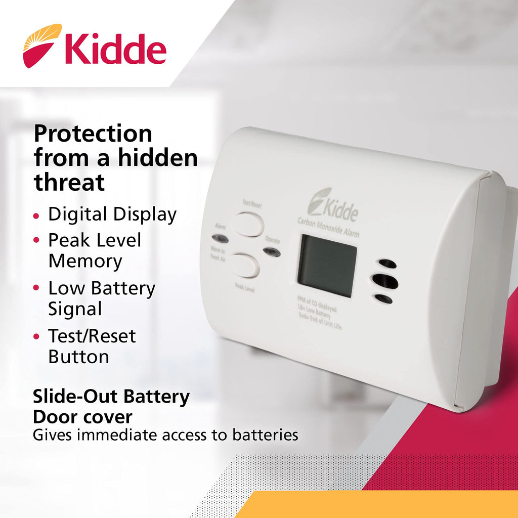 Carbon Monoxide Detector, AA Battery Powered CO Alarm H6643