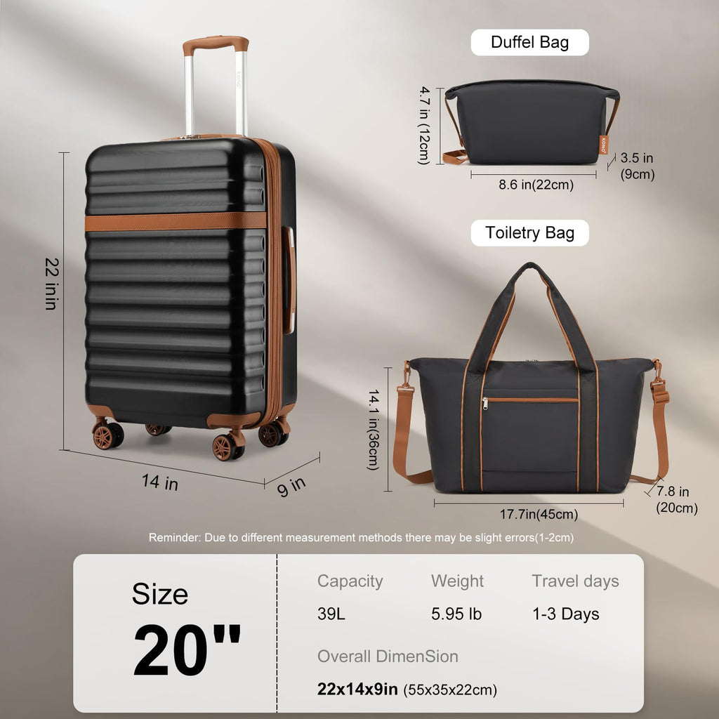 Black 20in Expandable Hardshell Carry-On P23212