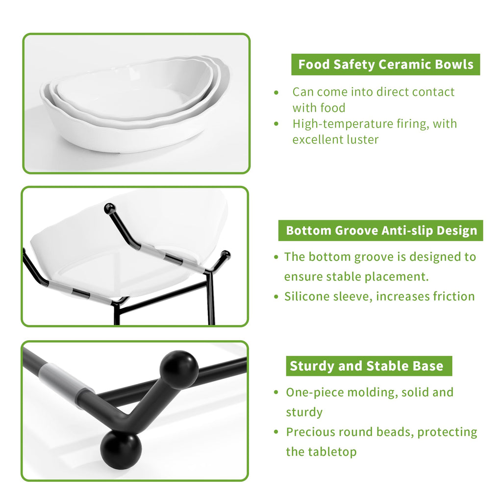 3 Tier Ceramic Fruit Bowl with Metal Stand X44853