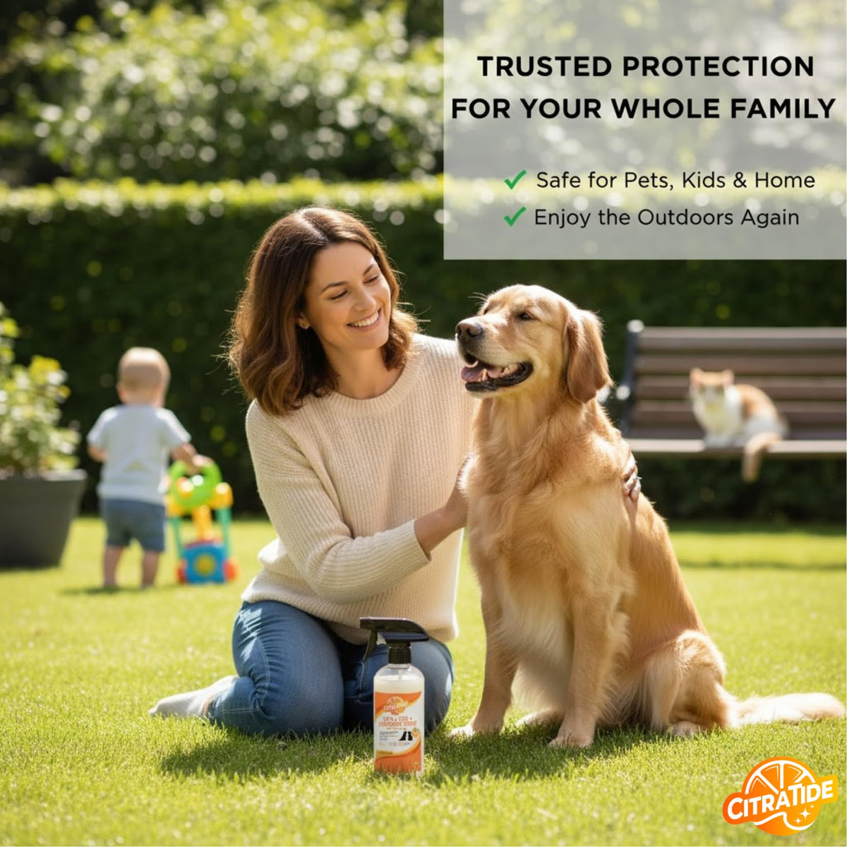 Plant-Based Cedarwood & Citrus Flea Tick & Mosquito Spray for Dogs 16 fl oz H6172