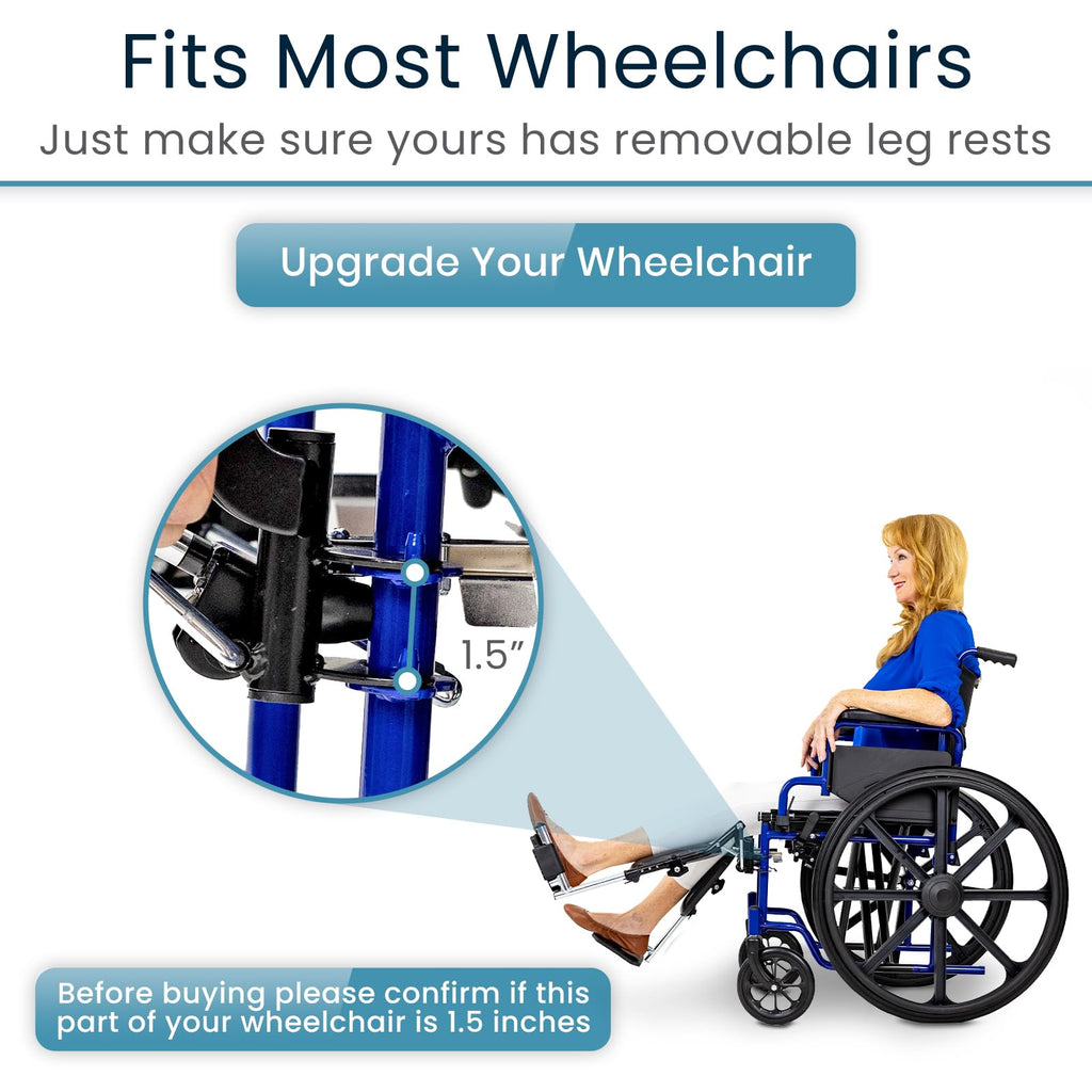 Elevating Wheelchair Footrests with Padded Calf Pads (2 Pack) G52720