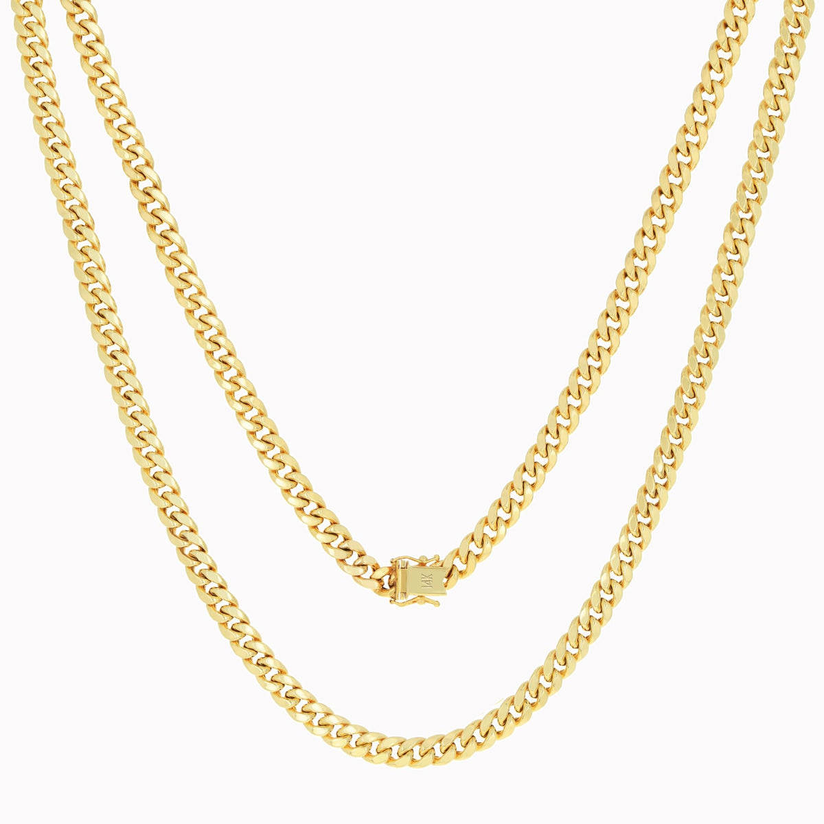 14k Yellow Gold Cuban Chain Necklace N79659
