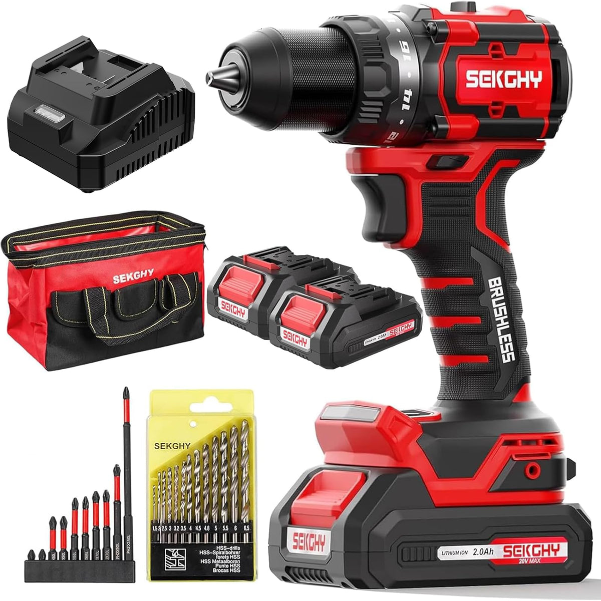 20V Cordless Drill Driver Kit with 2 Batteries N975037