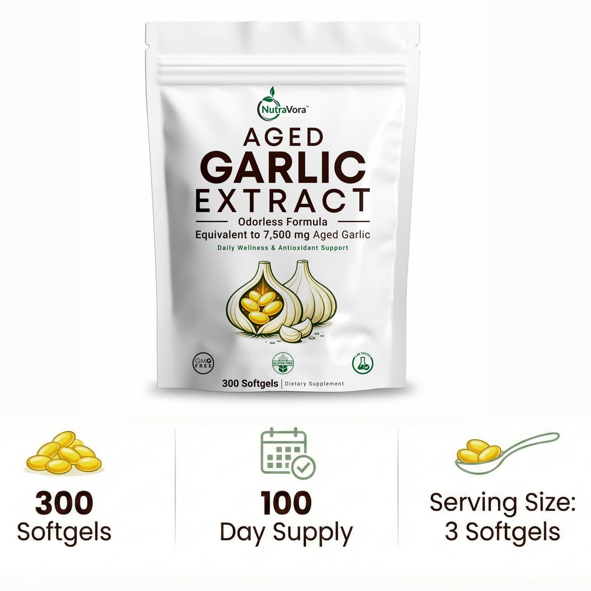 Aged Garlic Extract Softgels, 300 Softgels N925675