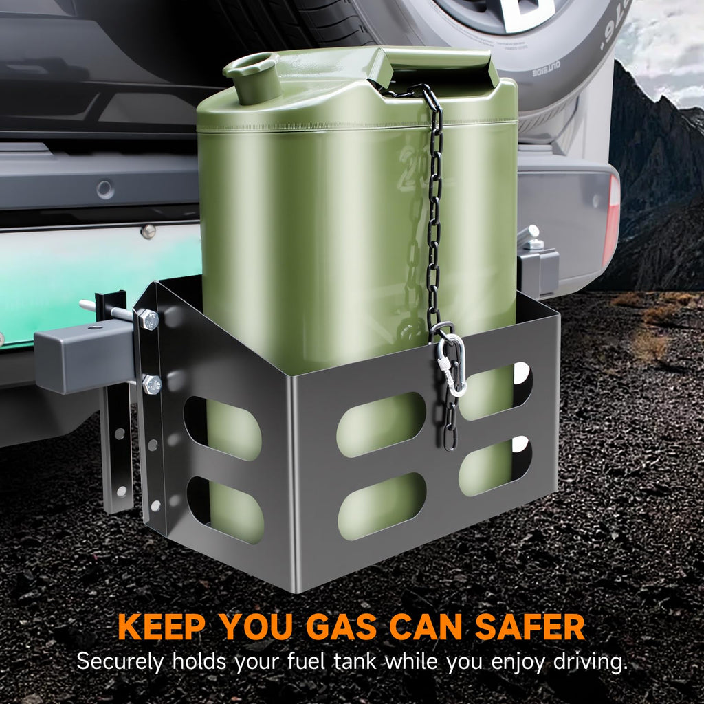 Lockable Metal Steel Gas Cans Holder Rack 5 Gallon U491300