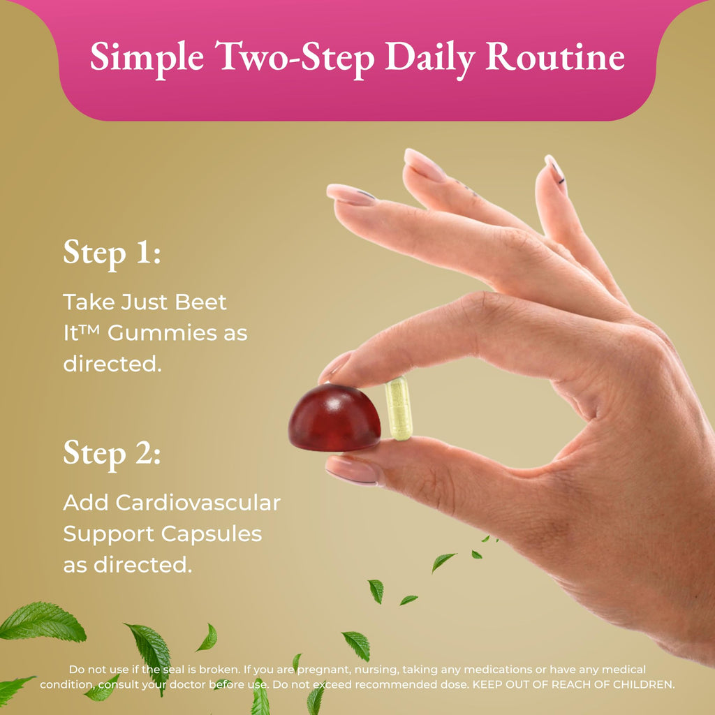 Beet Gummies & Heart Health Capsules Bundle, 60 Count Each V74041