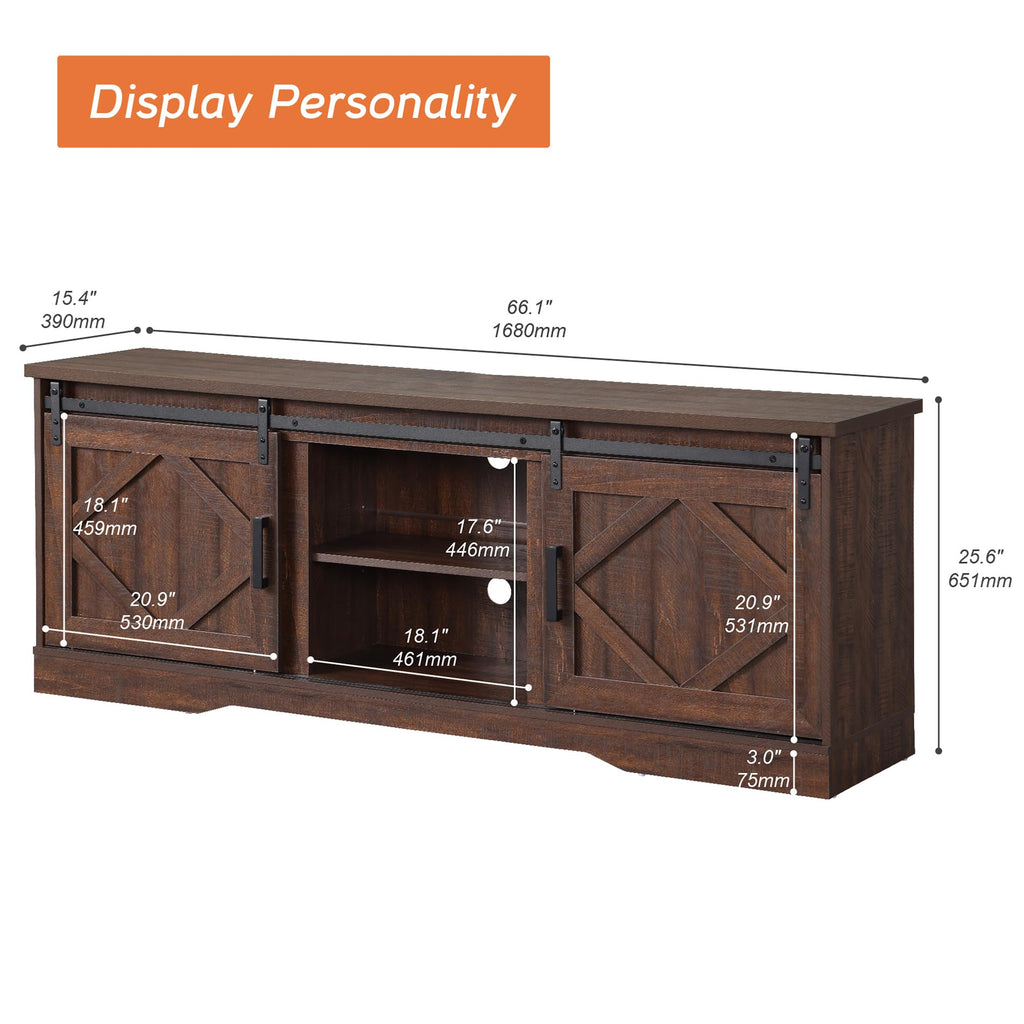 Farmhouse TV Stand for 60-75 inch TV E183