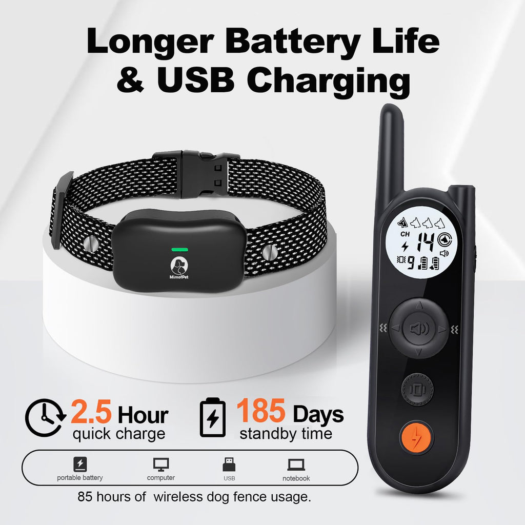 Wireless Dog Fence for 2 Dogs with Training Collar U1450
