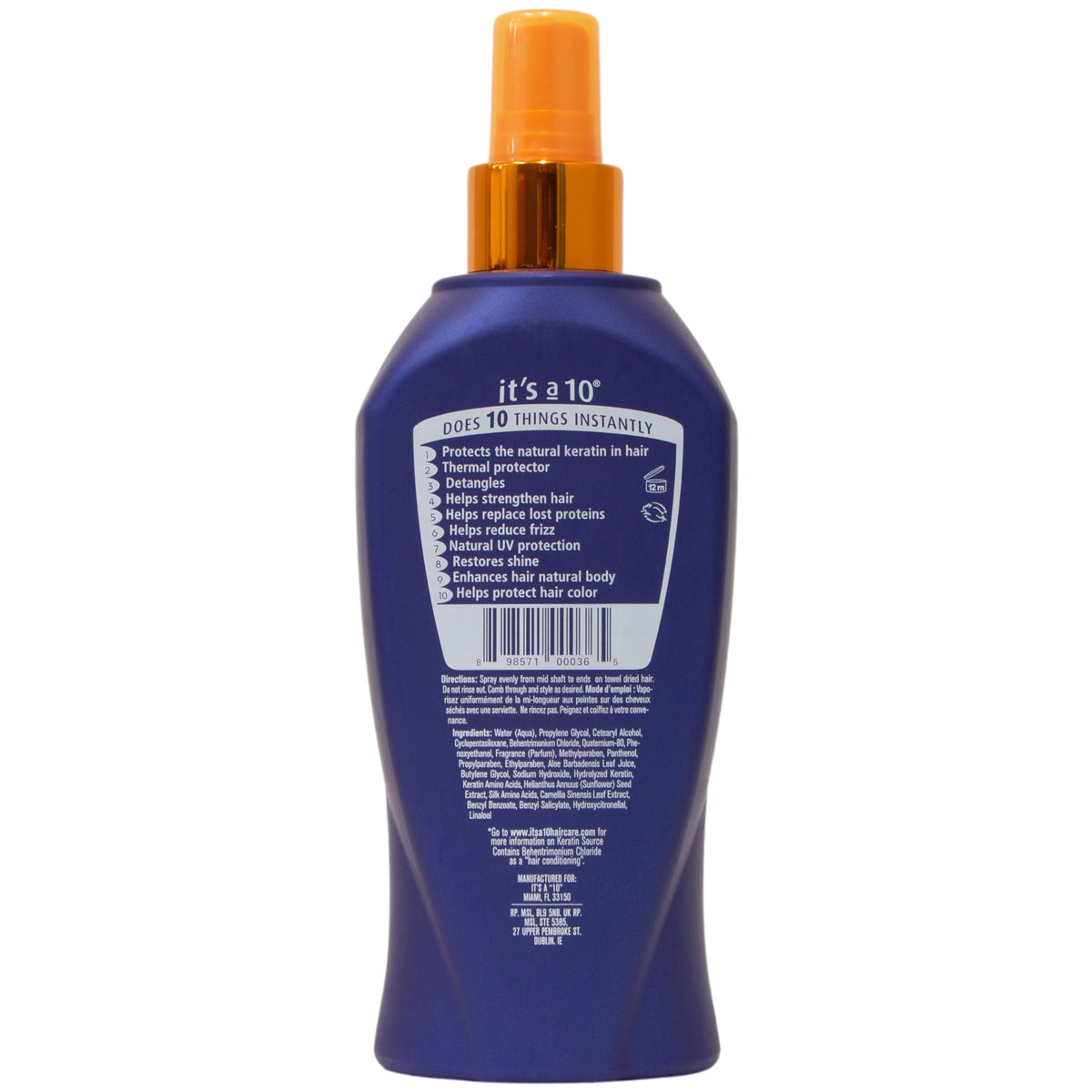Leave-In Plus Keratin 10 Oz S4375