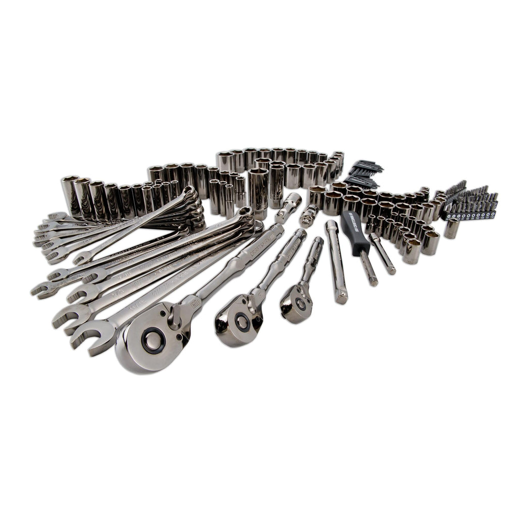 154-Piece Gunmetal Chrome Mechanics Tool Set with Hard Case S20355