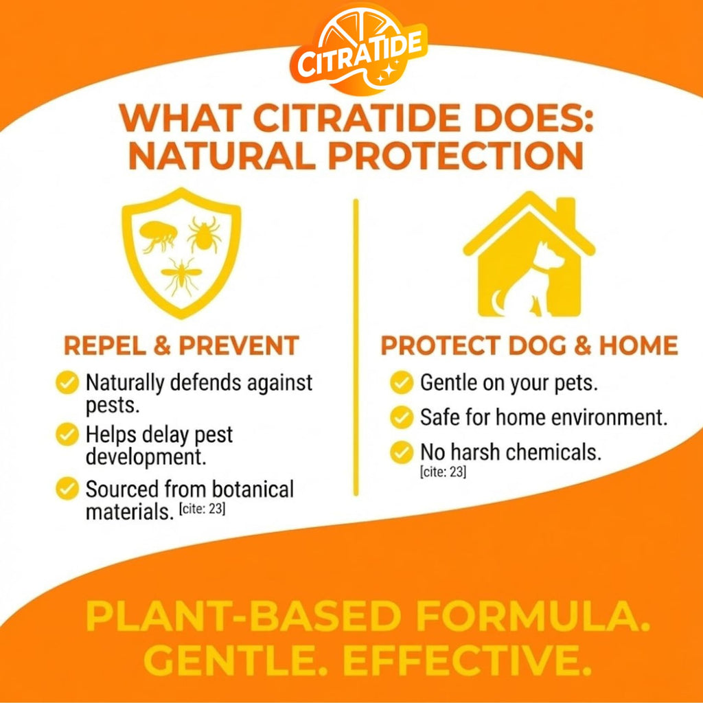 Plant-Based Cedarwood & Citrus Flea Tick & Mosquito Spray for Dogs 16 fl oz H6172