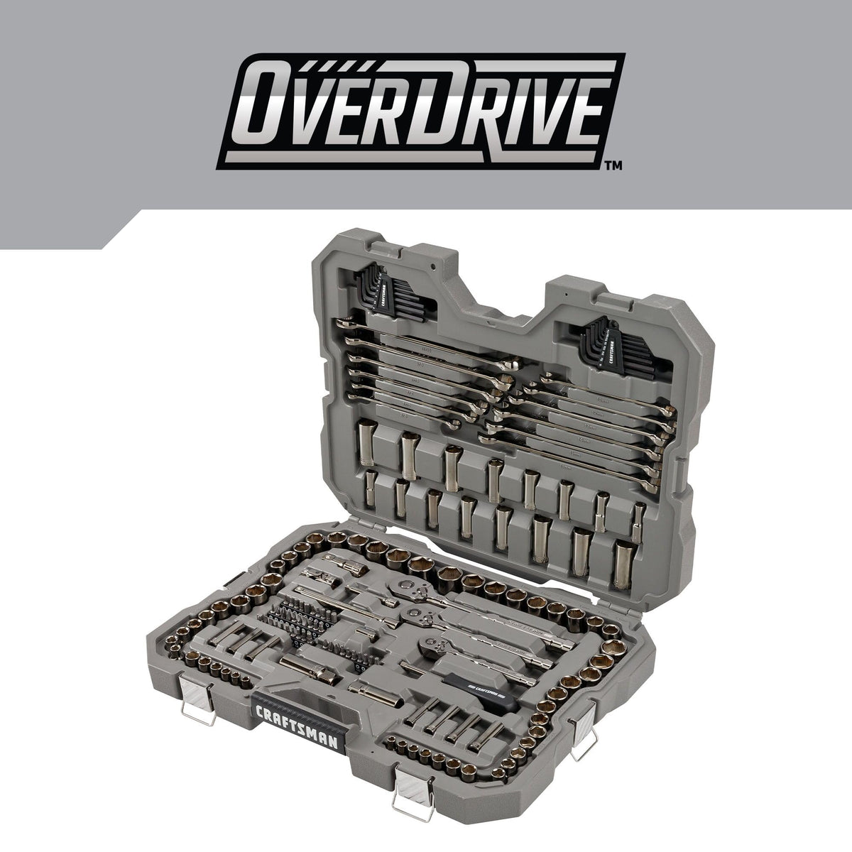 154-Piece Gunmetal Chrome Mechanics Tool Set with Hard Case S20355