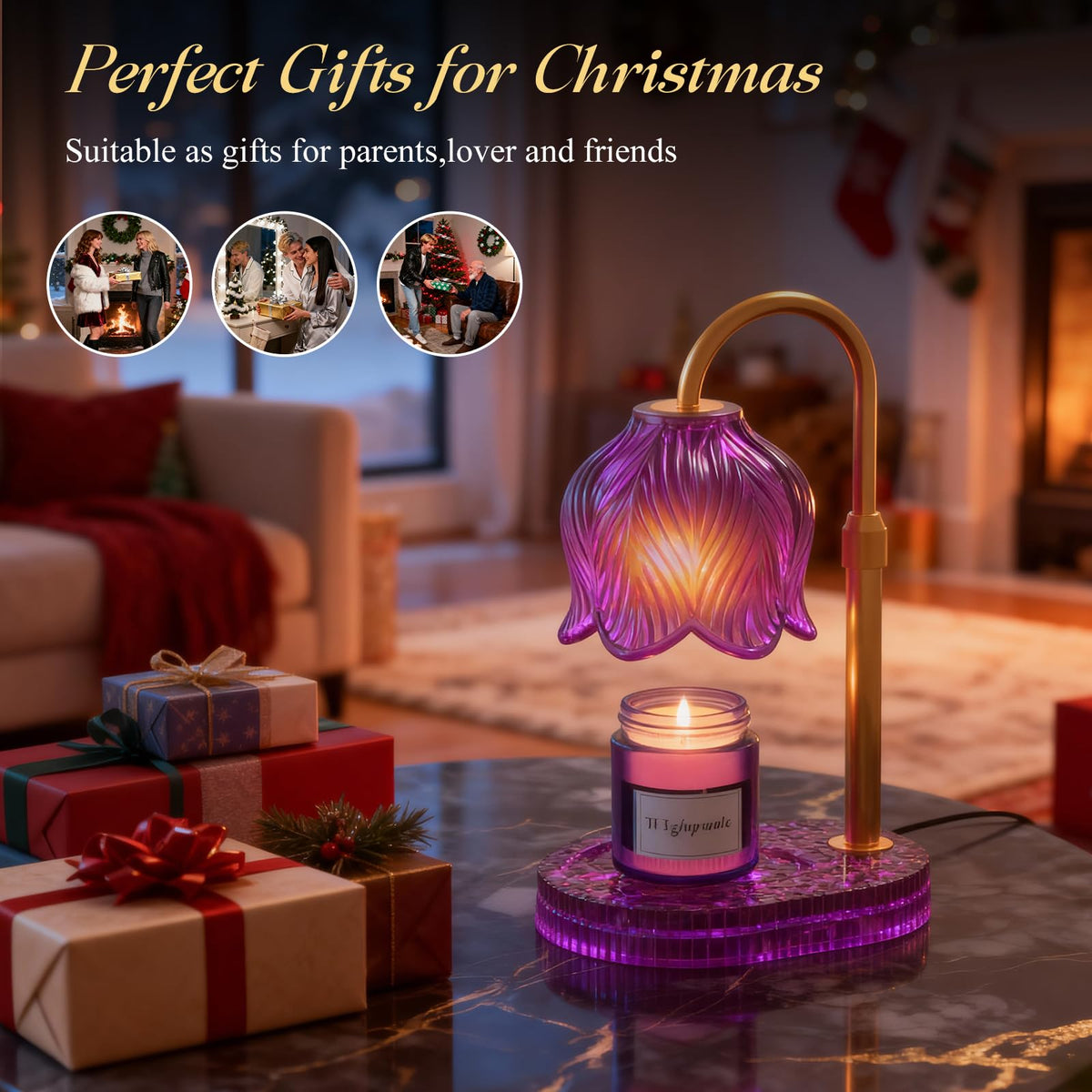 Flower Candle Warmer Lamp with Timer E137