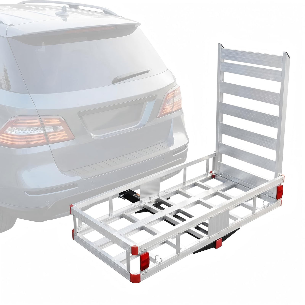 Aluminum Hitch Cargo Carrier with 27.5 in Folding Ramp S37058