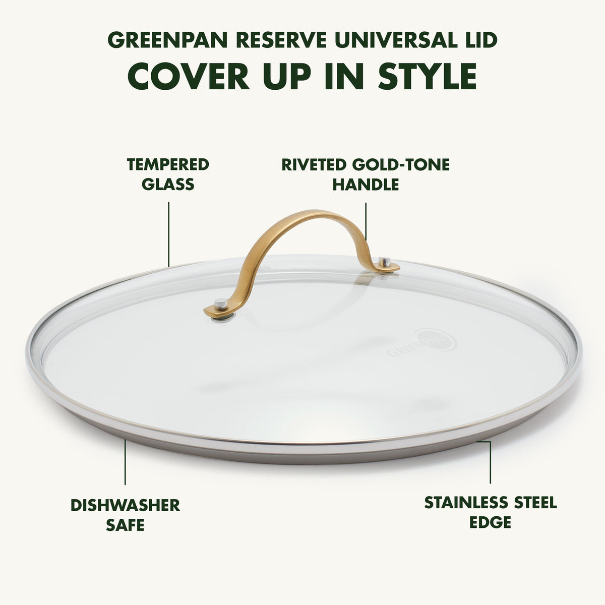 10" Tempered Glass Lid for Cookware G507