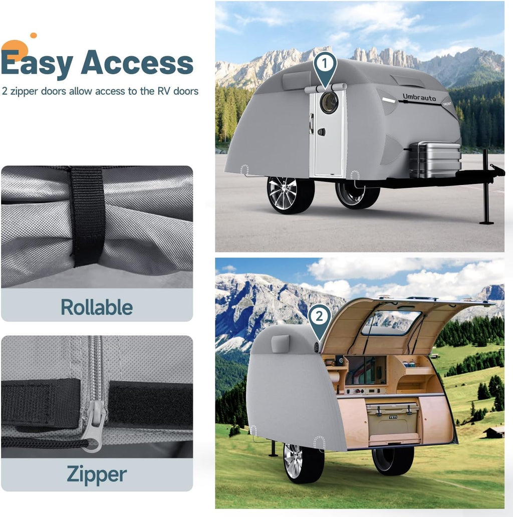 12-15 Camper 7 Layers Waterproof Teardrop Trailer Cover L4882