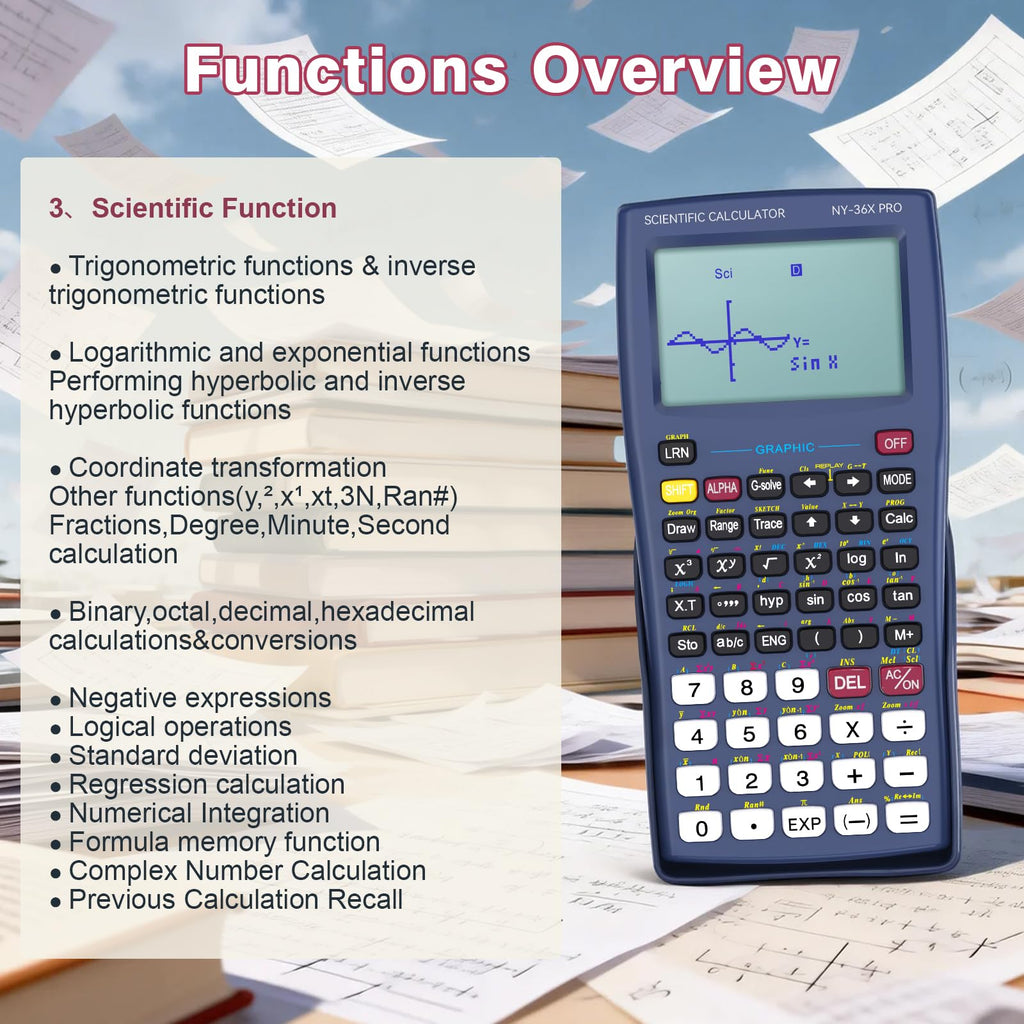 Scientific Calculator 360 Functions Multi-Line 13 Digit M984348