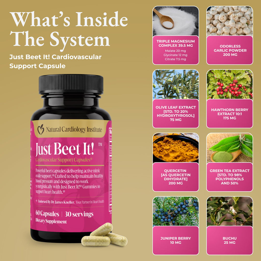Beet Gummies & Heart Health Capsules Bundle, 60 Count Each V74041