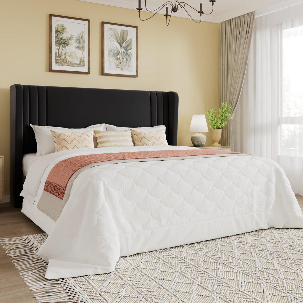 Queen Velvet Upholstered Bed Frame Q631
