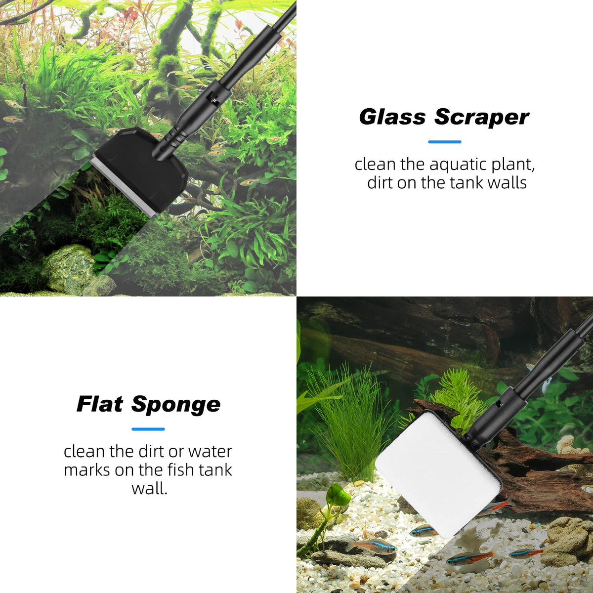 Small Fish Tank Cleaner Aquarium Cleaning Tools Kit C5862
