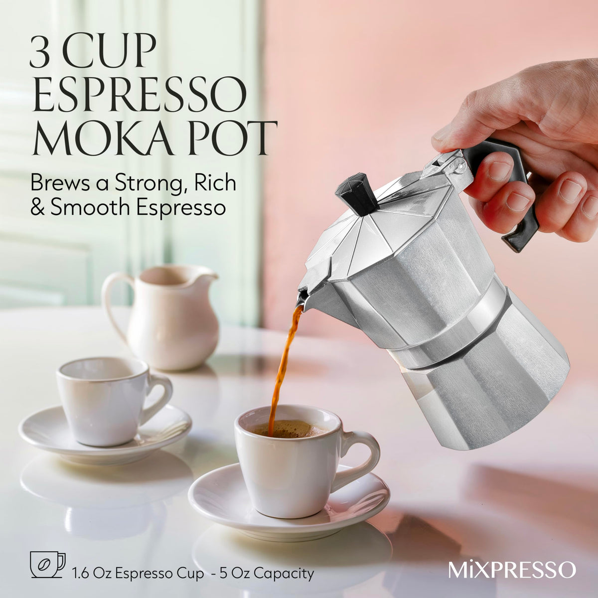 3 Cup Moka Pot Stovetop Espresso Maker R17245