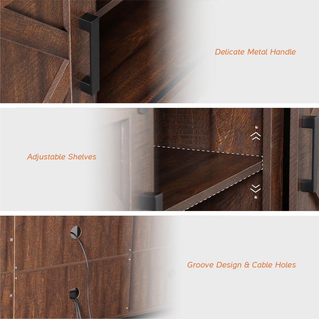Farmhouse TV Stand for 60-75 inch TV E183