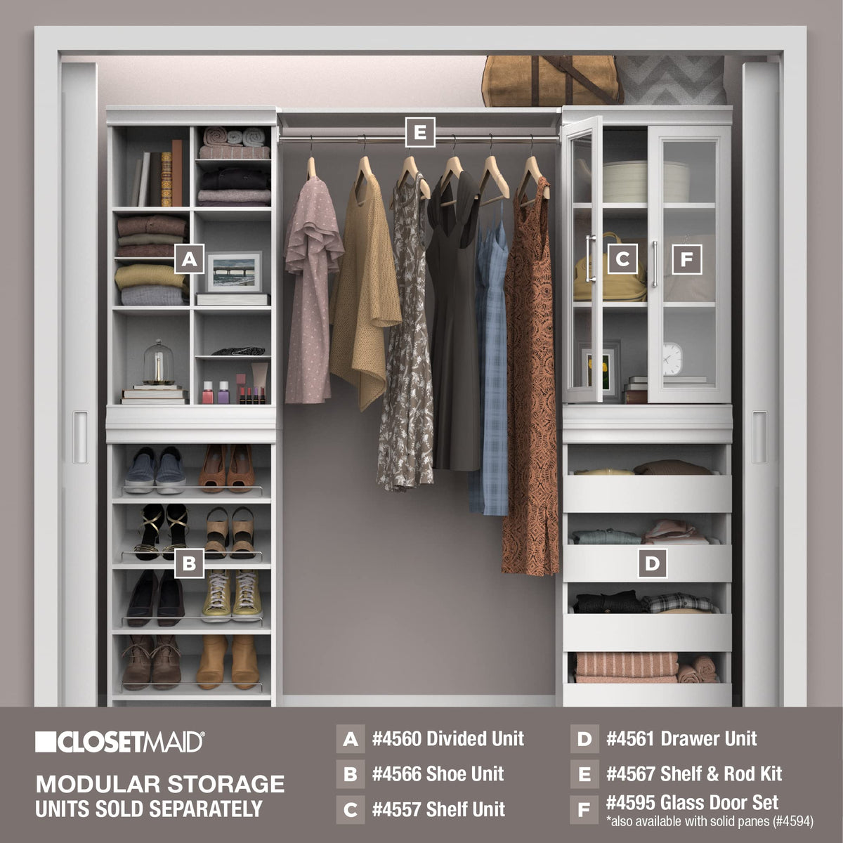 White 4 Drawer Wood Modular Storage Unit F3211