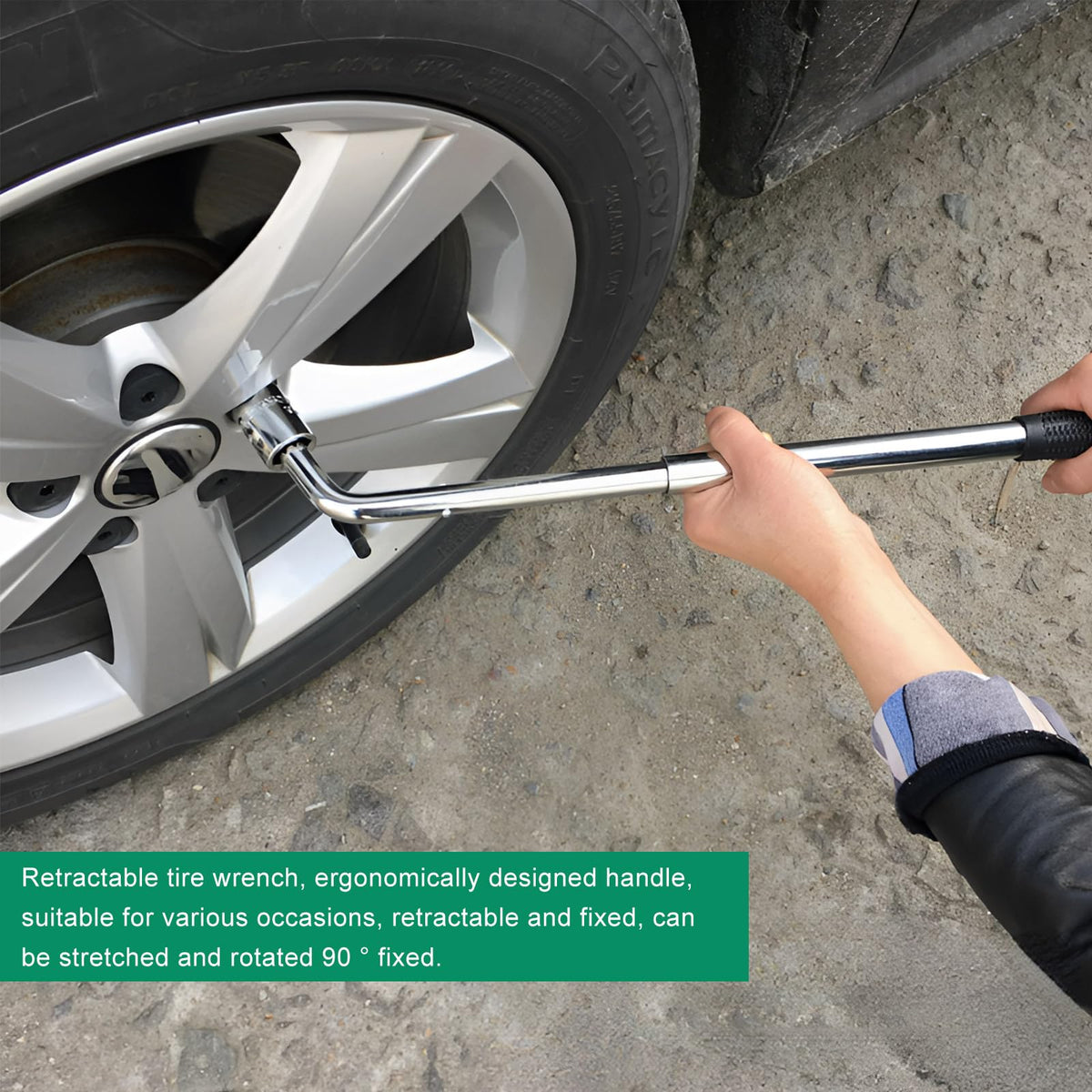 2 Ton Portable Scissor Jack Kit with Lug Wrench Q8487