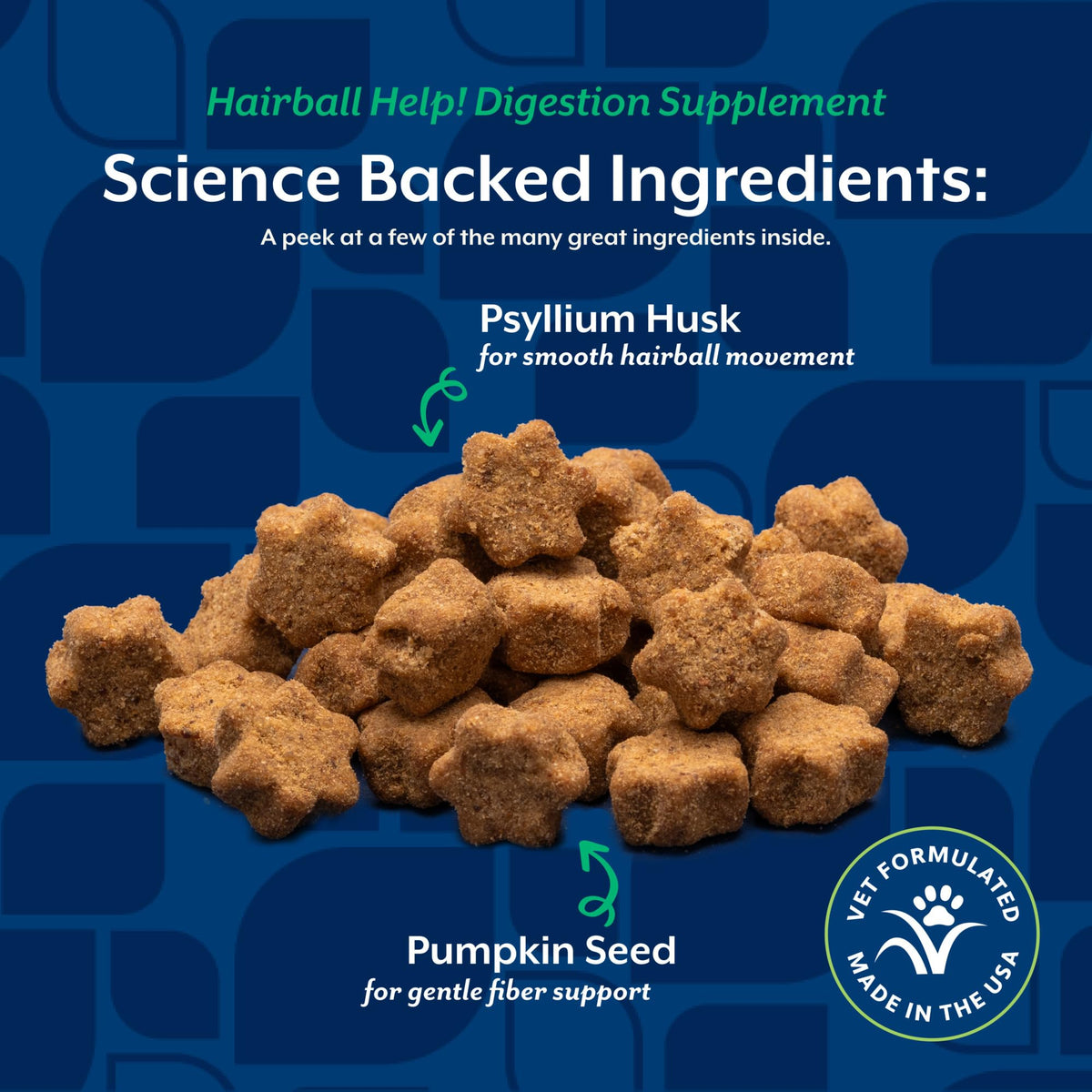 Hairball Aid Supplement for Cats Plus Pumpkin 60 Soft Chews N145