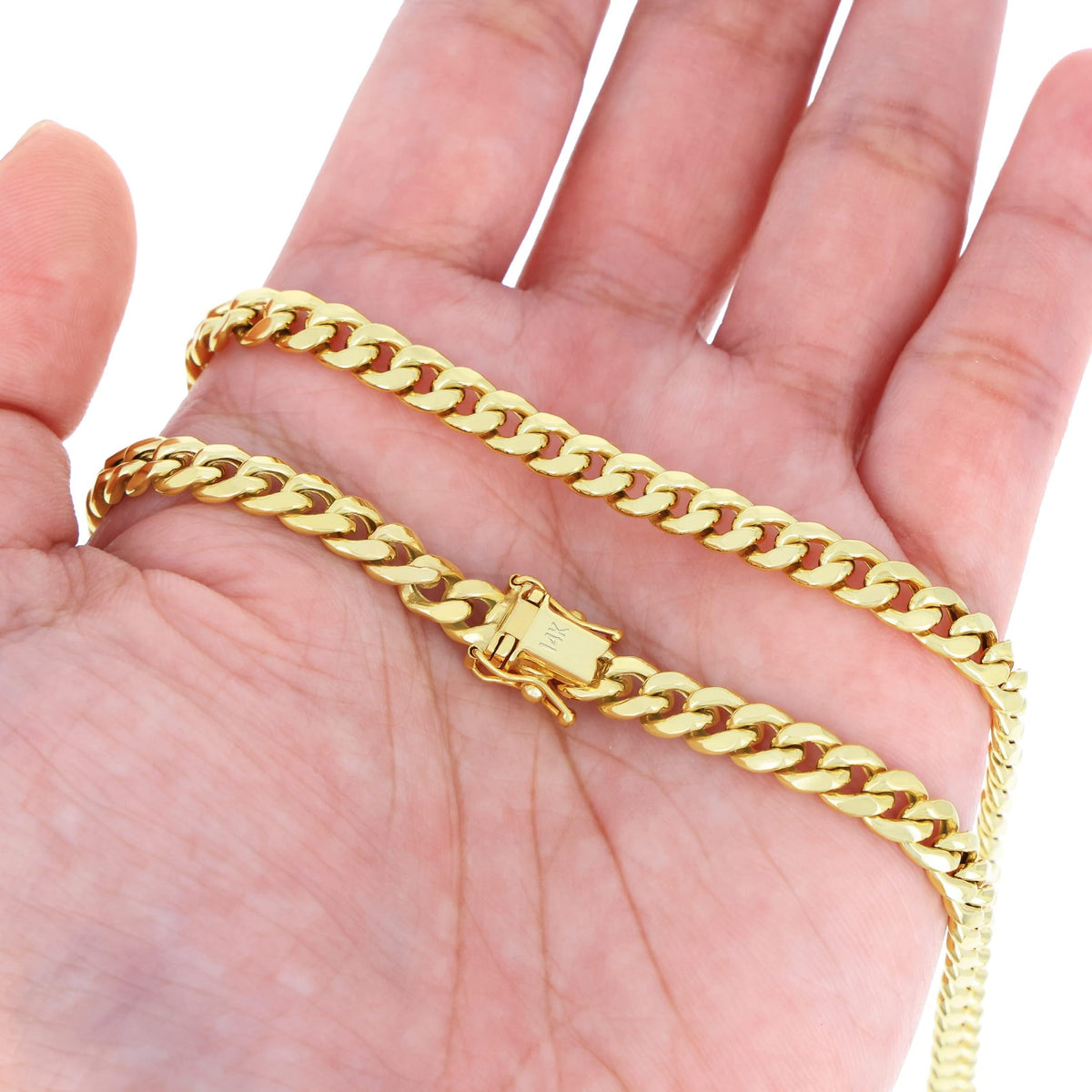 14k Yellow Gold Cuban Chain Necklace N79659