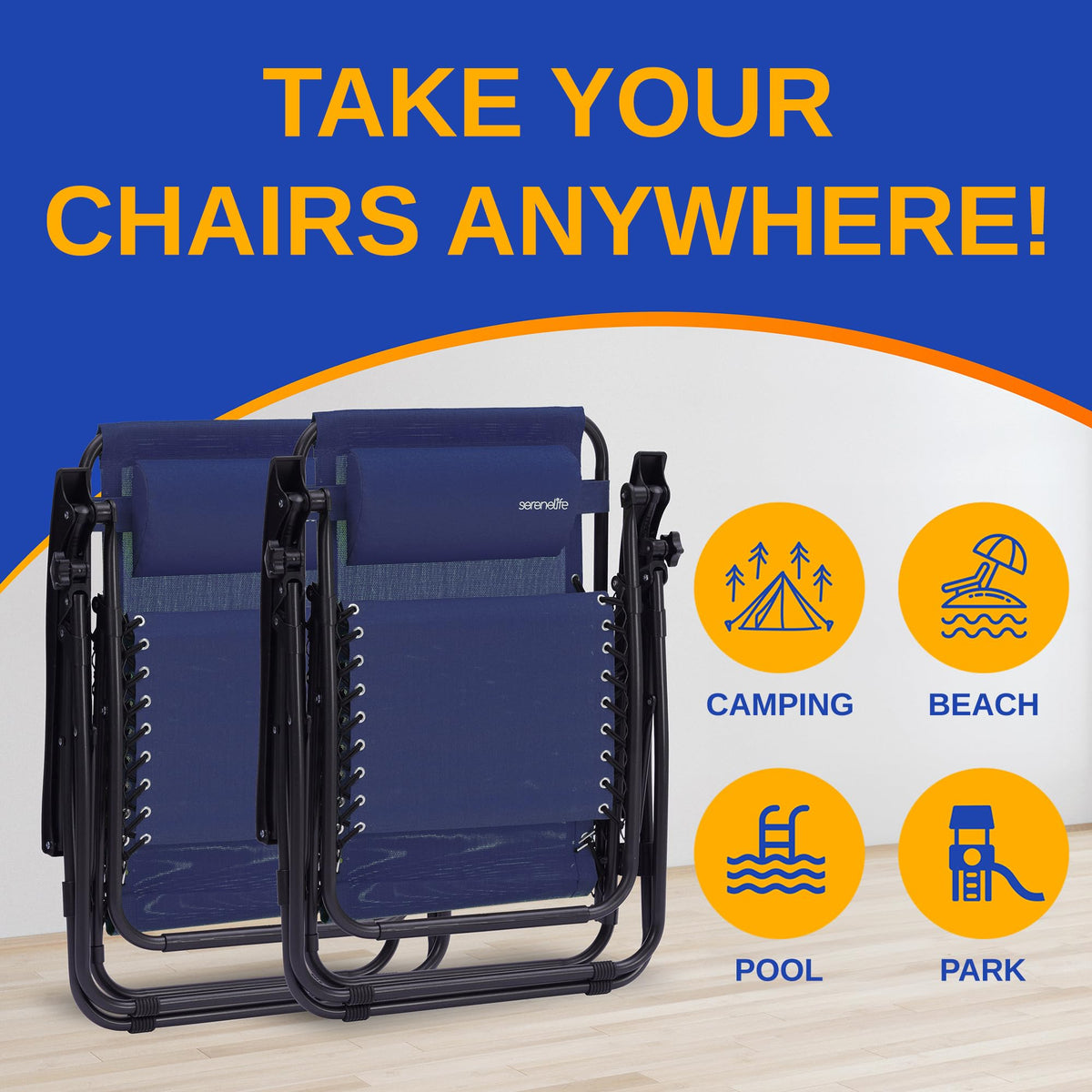 Zero Gravity Lounge Chair Set with Table I183995