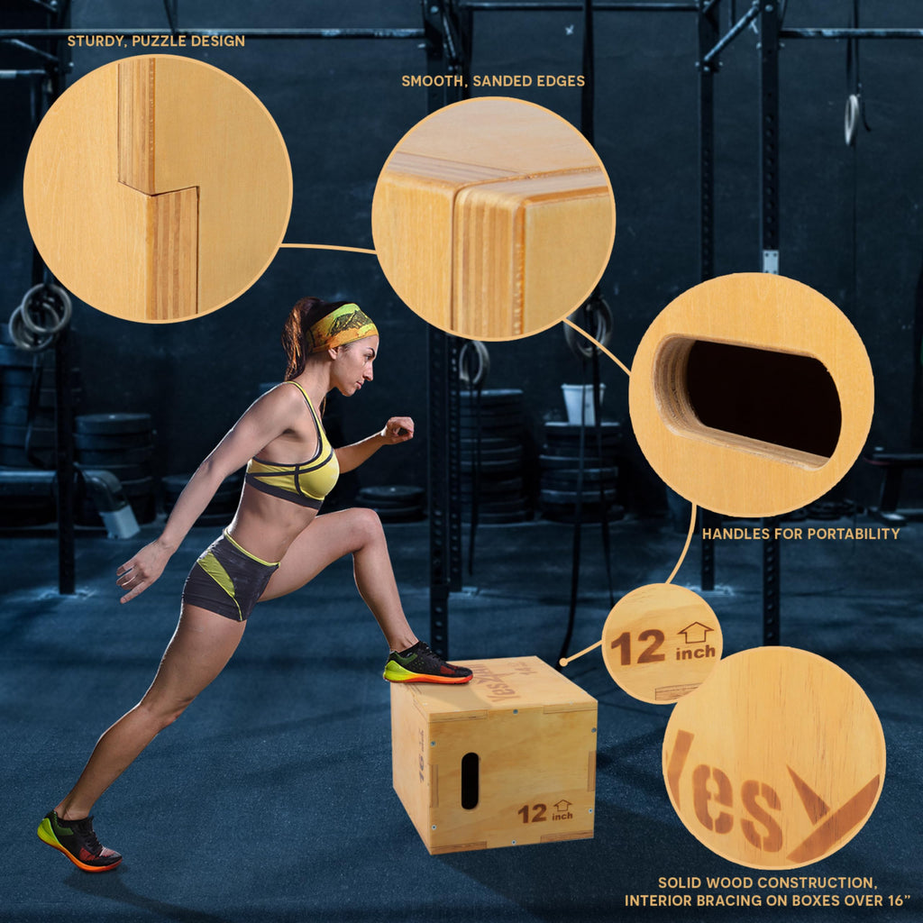 3-in-1 Wooden Plyo Box J1648