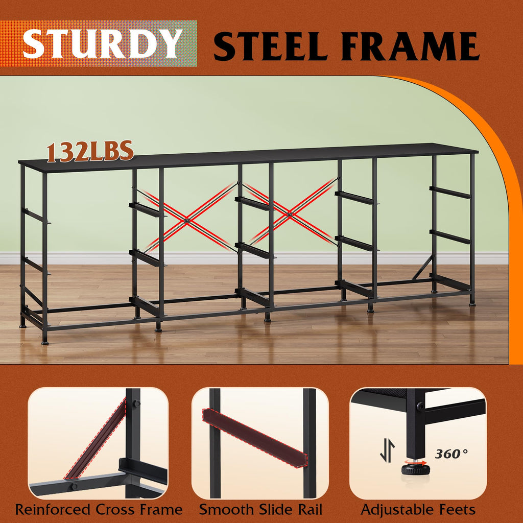 Black 12 Drawer Dresser TV Stand G585