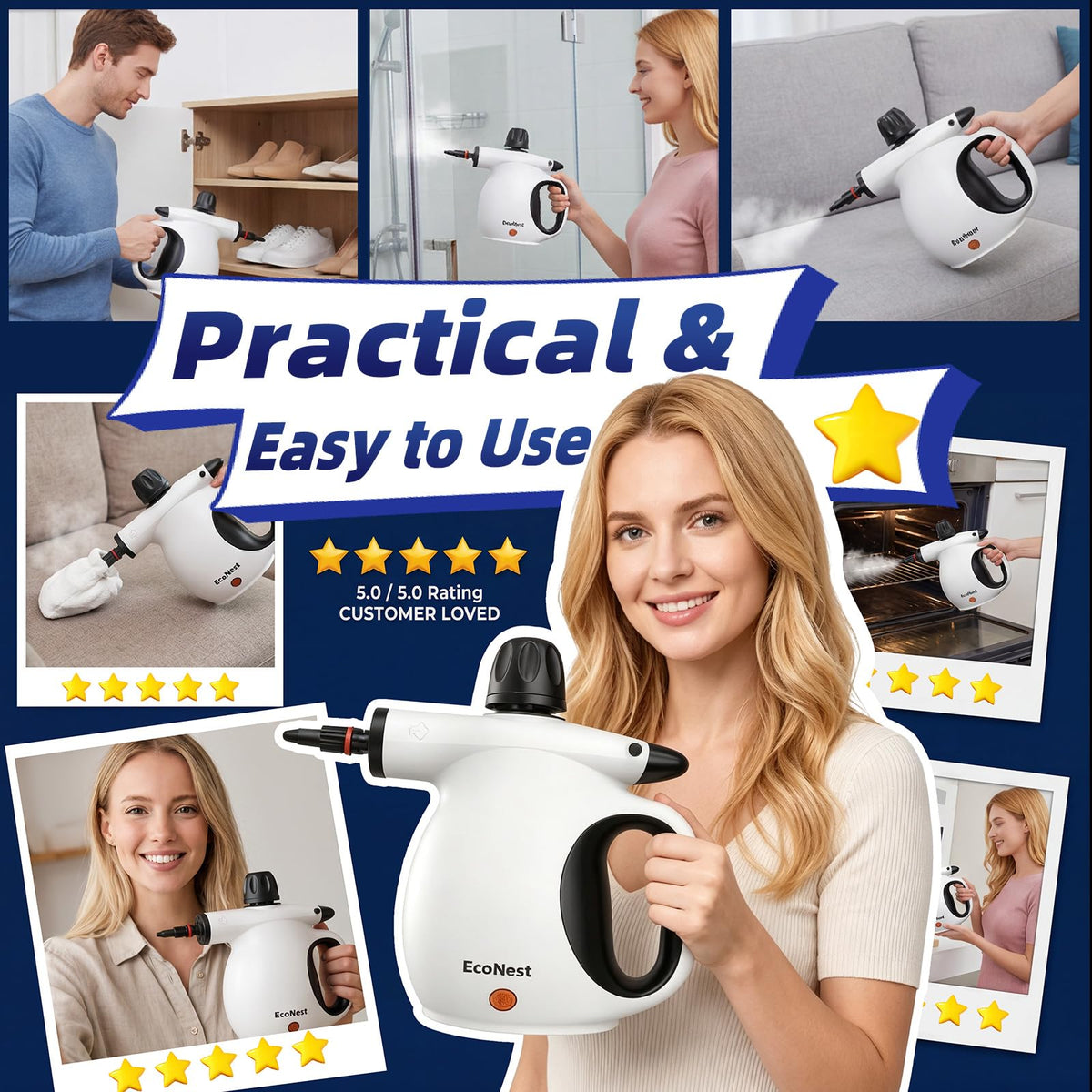 Handheld Steam Cleaner with 11PCS Accessories H28378