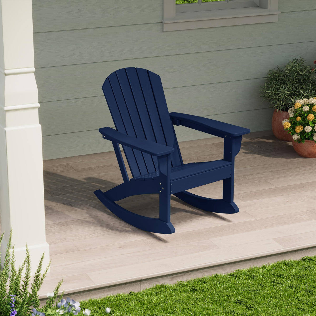 Navy Blue HDPE Adirondack Chair U183